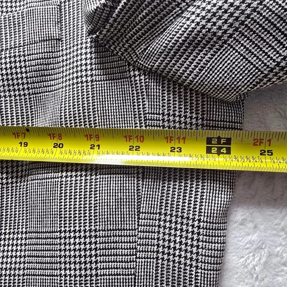 Jos A Bank Mens 48R Silk‎ Wool Blend Glen Plaid Blazer Sport Coat Black White
